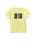 Koton Camiseta de Manga Corta de algodón con diseño de Calavera, Holograma, Verde (750), 4-5 Años para Niños