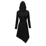 FJKVKDT Vestido gótico para Halloween, disfraz medieval, vestido vikingo para mujer (2XL)