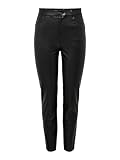 Only Onlemily Hw St Ank Faux Leather Pnt Noos, Pantalón Mujer, Black, S
