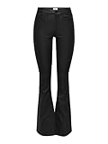 ONLY Onlblush Life Mid Flared Coated Pnt Noos Pantalones, Negro, SW x 30L para Mujer