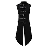 ADMAY Camiseta de manga corta para hombre Tops camisa de correr medieval retro gótico sin mangas a caballo Camisetas Fuerzas Especiales, Negro , M
