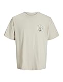 JACK & JONES Jjbrown tee SS Crew Neck, Moonbeam, L Hombres