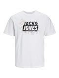 JACK & JONES Jcomap Logo tee SS Crew Neck Sn Camiseta, Blanco, L para Hombre