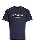 JACK & JONES Jorvesterbro Newton Branding tee SS Cn Camiseta, Sky Captain/Print:JJ, L Hombres