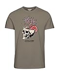 JACK & JONES Jorsequoia tee SS Crew Neck 2 Fst Camiseta, Silver Sage, XL para Hombre