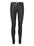 Vero Moda Vmseven NW SS Smooth Pants Noos Pantalones, Negro (Black/Coated), 38W / 30L para Mujer