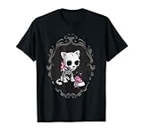 Esqueleto Halloween calavera gato Camiseta