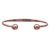 Gw7900 - Pulsera de cobre ajustable y abierta para mujeres y hombres, talla única, Cobre, No es una piedra preciosa