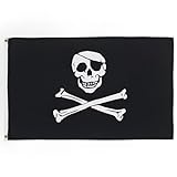 AZ FLAG - Bandera Pirata Cabeza De Muerte - 150x90 cm - Bandera con Calavera 100% Poliéster Ligero con Ojales de Metal Integrados - 80g