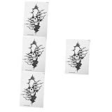 Homoyoyo 4piezas Calcomanía De Calavera Halloween Para Paredes Vinilo Decorativo De Cráneo Para Baños y Hogares Adhesivo De Halloween De Decoración Espeluznante Para