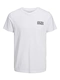 Jack & Jones Jjecorp Logo Tee Ss O-neck Noos Camiseta Cuello Redondo, White Fit:slim/Small Print/Black, XL para Hombre