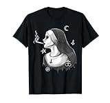 Monja Oscura Satánica Oculta Gótico Evil Anti-Cristo Monja Impálido Camiseta