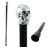 Cavagnini - Bastón de Calavera Negra Hecho a Mano