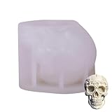 Molde de resina de calavera,Molde de calavera de silicona - Moldes de silicona de resina de calavera de rosa para velas | Fundición de resina de silicona epoxi, moldes hechos a mano para hacer vela