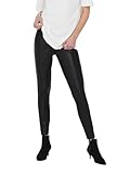 ONLY Coated Leggings Polainas, Black, S para Mujer