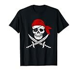 Camiseta pirata para niños o adultos, espadas y calaveras. Camiseta