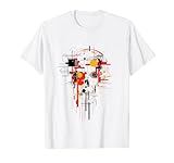 @rtY Calavera Dibujo Grafico Abstracto Camiseta Unisex-Adultos S Gris Blancas