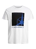 Jack & Jones Jcoconrad tee SS Crew Neck Fst Camiseta, Blanco, L para Hombre