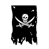 Flaglink - Bandera pirata de 3 x 4,8 pies con diseño de calavera