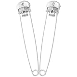 TEHAUX 2 Piezas Alfiler De Calavera Broche De Suéter Broche Retro Grandes Broches Broche De Esqueleto Broche De Bufanda Pasador De Seguridad Imperdible Aleación Chal Articulos De Ropa