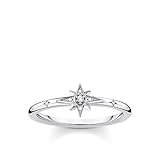 Thomas Sabo anillo estrella con piedras plata de ley 925 TR2317-051-14-50