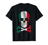 Bandera de calavera de México con diseño de calavera Camiseta