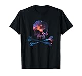 Jolly Roger Silueta Galaxia Calavera Y Tibias Cruzadas Camiseta