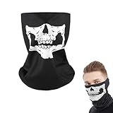 MUNZE Pasamontañas De Calavera Ciclismo Máscaras De Media Cara Transpirable Esqueleto Tubo Máscaras Para Moto Piscina Equitación Y Por Hallowmas, Transpirable.