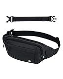 WATERFLY Riñonera para hombre y mujer: pequeña riñonera deportiva Bum Hip Bag hombres mujeres cintura Fanny Pack con correa de extensión para viajes, senderismo, entrenamiento de perros al aire libre,