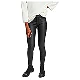 Vila Clothes Vicommit RW New Coated-Noos, Pantalones Mujer, Negro (Black), 40 (Talla del Fabricante: Large)