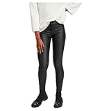 Vila Clothes Vicommit RW New Coated-Noos, Pantalones Mujer, Negro (Black), 38 (Talla del Fabricante: Medium)