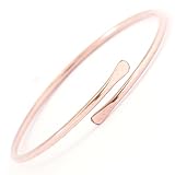 Generico Pulsera de cobre puro ajustable, unisex, para yoga y meditación, mantra, joyería hippie boho, martillada, apilada, hecha a mano en Nepal, Talla única, Cobre, No es una piedra preciosa