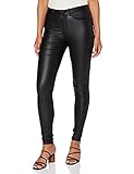 ONLY Onlanne K Mid Waist Coated Jeans Noos, Vaqueros skinny Mujer, Negro (Black Black), W29/L34 (Talla fabricante: M)