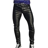 2024 Pantalones de Cuero Hombre Casual Moda PU Pants Primavera Verano Jogging Deportivos Pantalon Largo Gótico Punk cómodo Slim Fit Moto Ropa de Hombre Pantalones Talla Grande