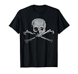 Camiseta pirata de calavera y huesos cruzados Camiseta