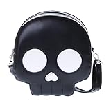 Kawaii-Story LB-6123-2 Negro Calavera Halloween Horror Gótico Gótico Bolsa 22 x 21 x 6 cm Pu, Negro