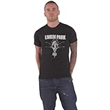 Linkin Park - Camiseta con máscara de gas, logotipo oficial, unisex, color negro, Negro, XL