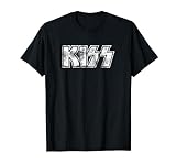 Kiss Hard Rock Music Band Vintage Logo by Rock Off Camiseta
