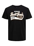 Jack & Jones Jjelogo Tee Ss O-neck 2 Col 23/24 Pls Camisetas para Hombre, Hombre, Negro, 4XL Grande