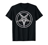 Motivo de estrella negra satánica de con calavera pentagrama Camiseta