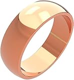 Aranato Anillo de cobre puro ancho sin imanes 7 mm, Cobre
