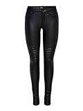 ONLY Onlnew Royal Coated Biker Skinny Fit Pantalones, Black, S / 32 para Mujer