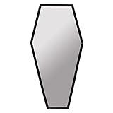 Something Different Gothic Flair - Espejo de ataúd con Marco Negro, 50 cm x 25 cm (1 Unidad), diseño único en Forma de ataúd para el hogar o el jardín, Apto para Uso en Interiores y Exteriores