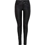 ONLY Onlnew Royal Coated Biker Skinny Fit Pantalones, Black, S / 32 para Mujer