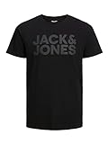 Jack & Jones Jjecorp Logo tee S O-Cuello Noos Camiseta, Black/Fit: Slim/Large Print/Black, XL para Hombre