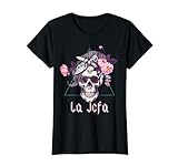 Rockera Mujer, Skull, La Jefa, Retro Calavera Dia de Muertos Camiseta