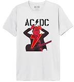 AC/DC MEACDCRTS062 Camisetas, Blanco, L para Hombre
