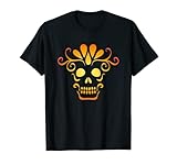 Calavera brillante talla Dia De Los Muertos Halloween Camiseta