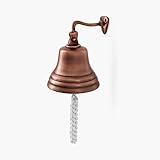 ACL - Accesorios de Barra para el hogar, Campanilla de Mano para Pub, decoración náutica, Campana de Cobre única con Sonidos Fuertes y nítidos, Ideal para Navidad, recepción, Pubs, 5 Pulgadas