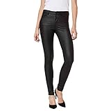 Vero Moda Mujer Vmseven Nw S.slim Smooth Coated Pants Pantalones, Negro (Black/Coated), M/32